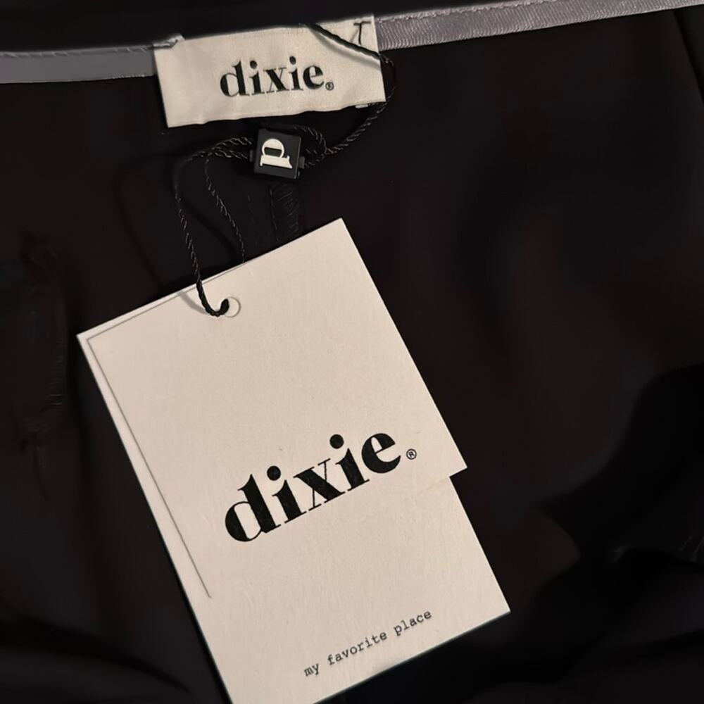 🆕 DIXIE High-rise Wide Leg Black Trousers - L - Picture 9 of 10